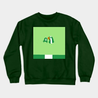 Sporty Nigerian Design on Green Background Crewneck Sweatshirt